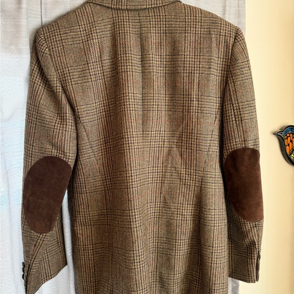 Equestrian Size 8 Ralph Lauren Brown Plaid Wool and Alpaca Blazer - Picture 5 of 8